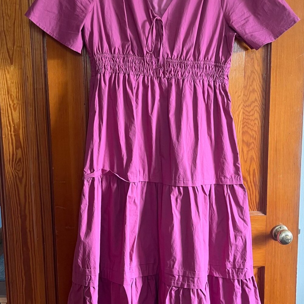 Petal & Pup Madelyn Tiered Maxi Dress in Berry XL - Picture 2 of 3